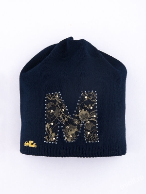 Шапка для девочки Мадина, Миалт темно-синий, весна-осень