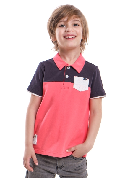 Футболка для мальчиков Mini Maxi, модель 4228, цвет коралловый - Поло / футболки короткий рукав