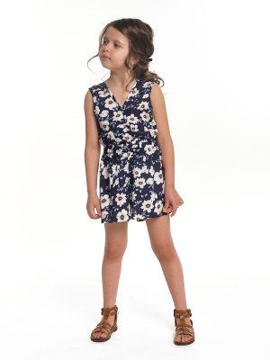 Комбинезон для девочек Mini Maxi, модель 6318, цвет синий/мультиколор