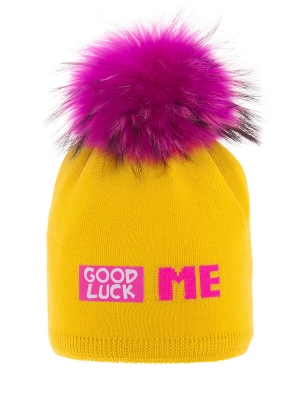 Шапка для девочки Удача, Миалт желтый, зима