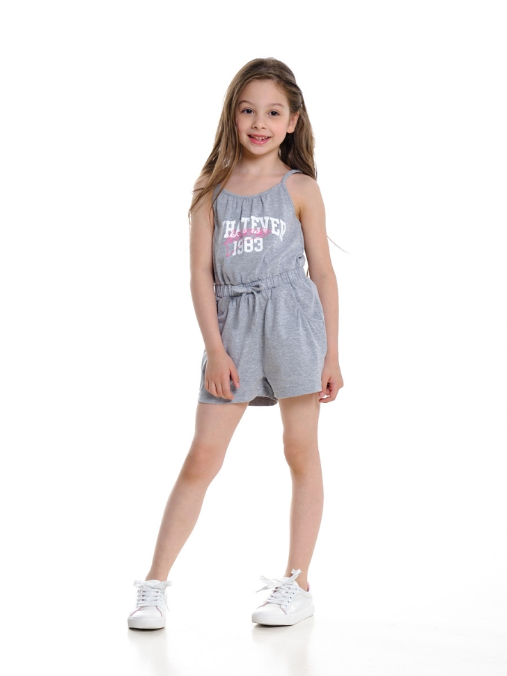 Комбинезон для девочек Mini Maxi, модель 7584, цвет серый - Комбинезоны / лето