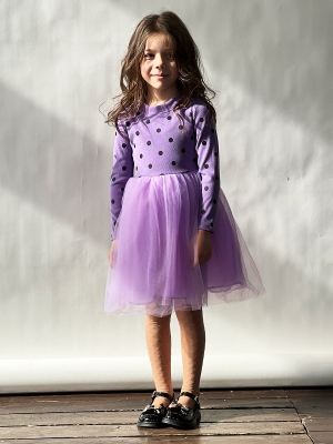Платье для девочки нарядное БУШОН ST51, цвет сиреневый