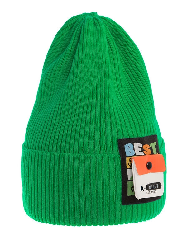 Шапка Объём, Миалт темно-зеленый, весна-осень - Шапки весна-осень