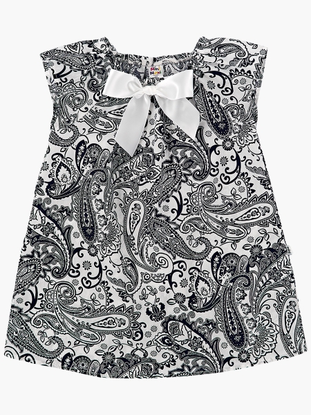 Платье для девочек Mini Maxi, модель 3350, цвет синий/мультиколор - Платья для девочек с коротким рукавом