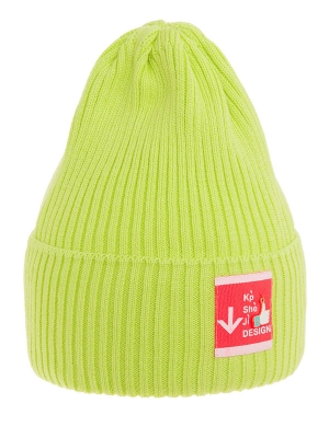 Шапка для девочки Арт-Деко, Миалт лимон/неон, весна-осень