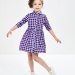 Платье для девочек Mini Maxi, модель 6726, цвет синий/лиловый/клетка