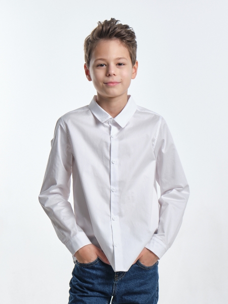 Рубашка для мальчиков Mini Maxi, модель 6748, цвет белый - Рубашки с длинным рукавом