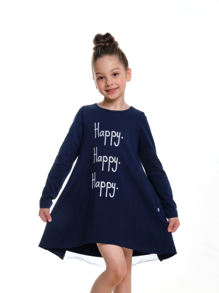 Платье для девочек Mini Maxi, модель 7469, цвет синий - Платья для девочек с длинным рукавом
