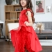 Платье для девочки БУШОН ST35, праздничное цвет красный