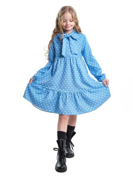 Платье для девочек Mini Maxi, модель 7014, цвет голубой/мультиколор - Платья коктельные / вечерние