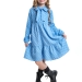 Платье для девочек Mini Maxi, модель 7014, цвет голубой/мультиколор
