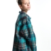 Рубашка для мальчиков Mini Maxi, модель 8009, цвет клетка/бирюзовый