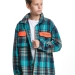 Рубашка для мальчиков Mini Maxi, модель 8009, цвет клетка/бирюзовый