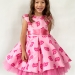 Платье для девочки нарядное БУШОН ST10, стиляги цвет барби