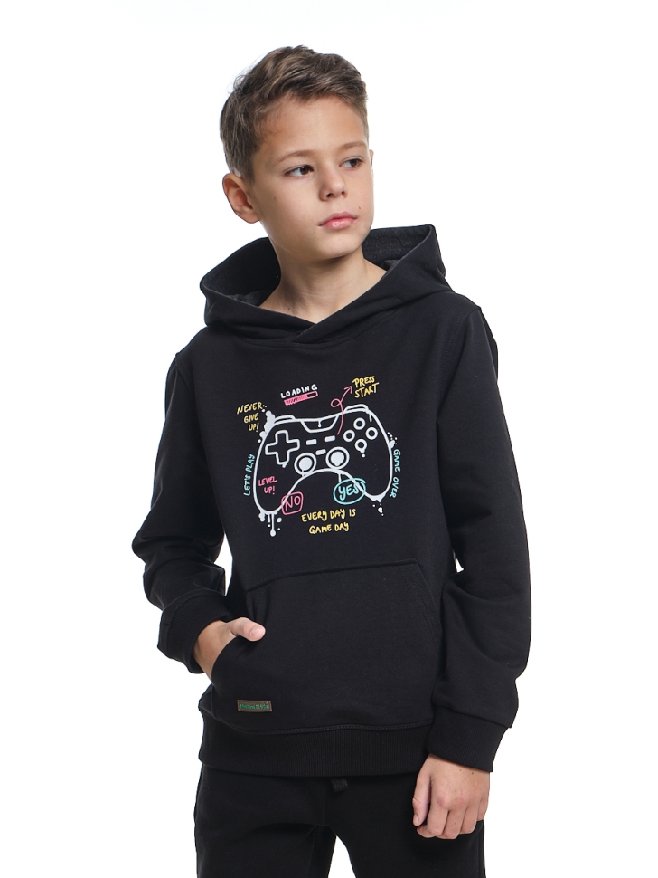 Толстовка для мальчиков Mini Maxi, модель 7748, цвет черный - Худи, толстовки с капюшоном