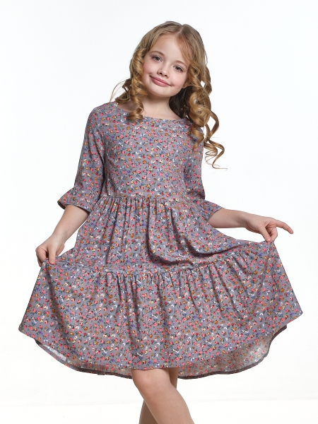 Платье для девочек Mini Maxi, модель 7809, цвет серый - Платья для девочек с рукавом 3/4
