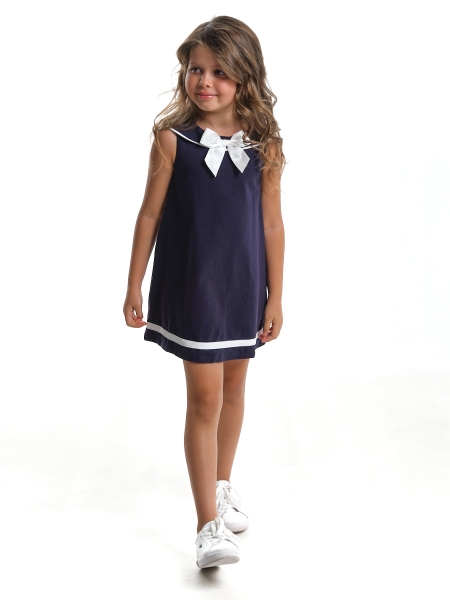 Платье для девочек Mini Maxi, модель 1427, цвет синий - Платья для девочек с коротким рукавом
