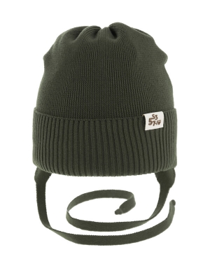 Шапка для мальчика Азарт, Миалт серый/хаки, весна-осень