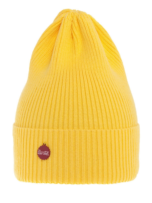 Шапка Drink, Миалт темно-желтый, весна-осень - Для девочек весна-осень
