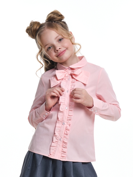 Блузка для девочек Mini Maxi, модель 7697, цвет розовый - Блузки с длинным рукавом / текстиль