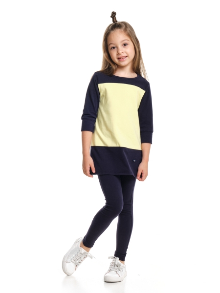 Комплект одежды для девочек Mini Maxi, модель 0974/0975, цвет желтый/синий - Комплекты трикотажные