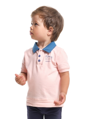 Поло для мальчиков Mini Maxi, модель 6516, цвет розовый