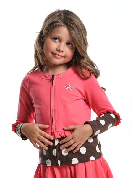 Джемпер для девочек Mini Maxi, модель 3839, цвет коралловый - Толстовки детские