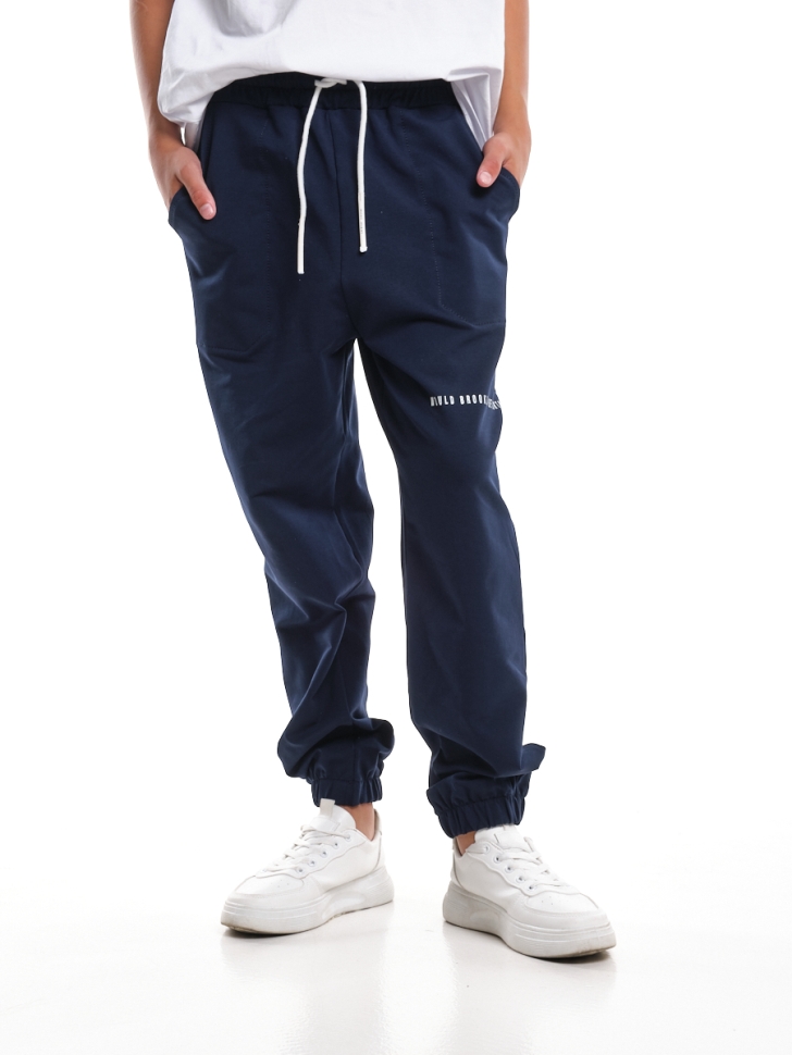 Брюки для мальчиков Mini Maxi, модель 74334, цвет синий - Брюки спортивные (джогеры)