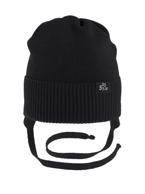 Шапка для мальчика Азарт, Миалт черный, весна-осень