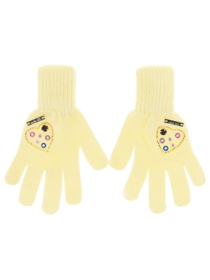Перчатки для девочки Радуга, Миалт светло-желтый, весна-осень