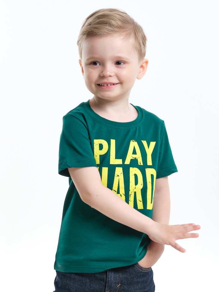 Футболка для мальчиков Mini Maxi, модель 7426, цвет темно-зеленый - Футболки для мальчиков
