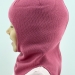 Шапка-шлем Помпончик темно-рзовый