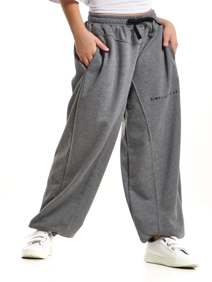 Брюки для девочек Mini Maxi, модель 8021, цвет графит/меланж - Брюки для девочек