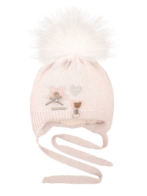 Шапка для девочки Матрешка, Миалт грязно-розовый, зима