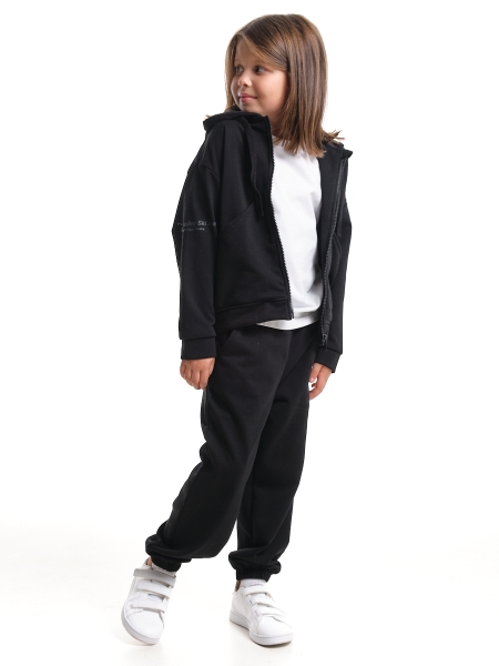 Спортивный костюм для девочек Mini Maxi, модель 8049, цвет черный - Костюмы спортивные