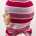 Шапка-шлем для девочки зима, скб малина+лиловый+т.розовый