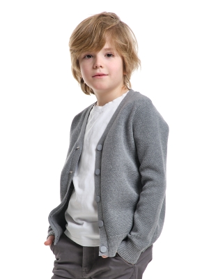 Кардиган для мальчиков Mini Maxi, модель 3326032, цвет серый