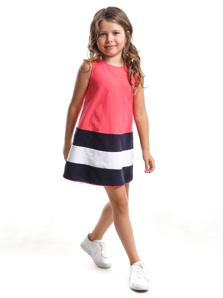 Платье для девочек Mini Maxi, модель 1381, цвет коралловый - Платья для девочек с коротким рукавом