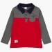 Футболка-поло для мальчиков Mini Maxi, модель 3777, цвет графит/бордовый
