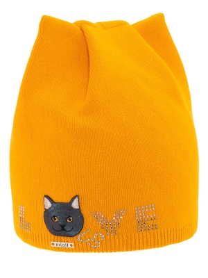 Шапка для девочки Земфира, Миалт светло-оранжевый, весна-осень