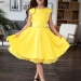 Платье для девочки БУШОН ST35, праздничное цвет желтый
