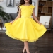 Платье для девочки БУШОН ST35, праздничное цвет желтый