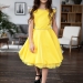 Платье для девочки БУШОН ST35, праздничное цвет желтый