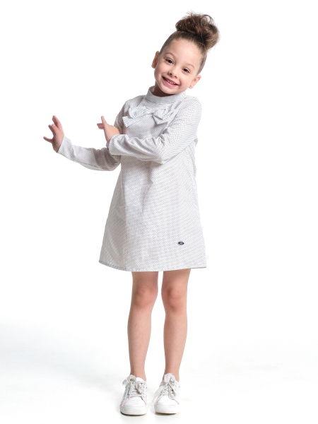 Платье для девочек Mini Maxi, модель 3989, цвет белый/мультиколор - Платья для девочек с длинным рукавом
