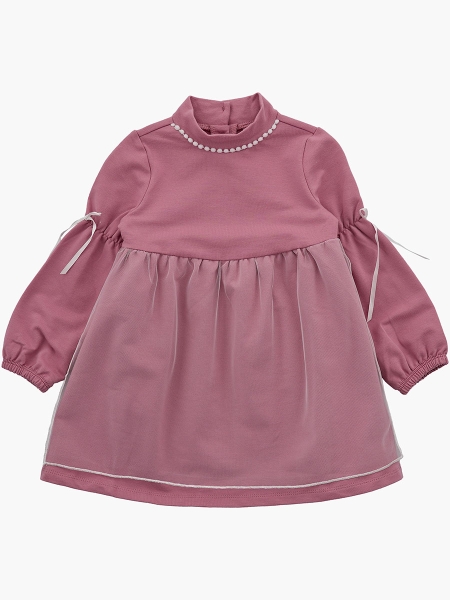 Платье для девочек Mini Maxi, модель 2570, цвет розовый - Платья для девочек с длинным рукавом