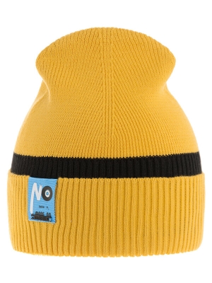 Шапка для мальчика Оникс, Миалт горчичный/черный, весна-осень