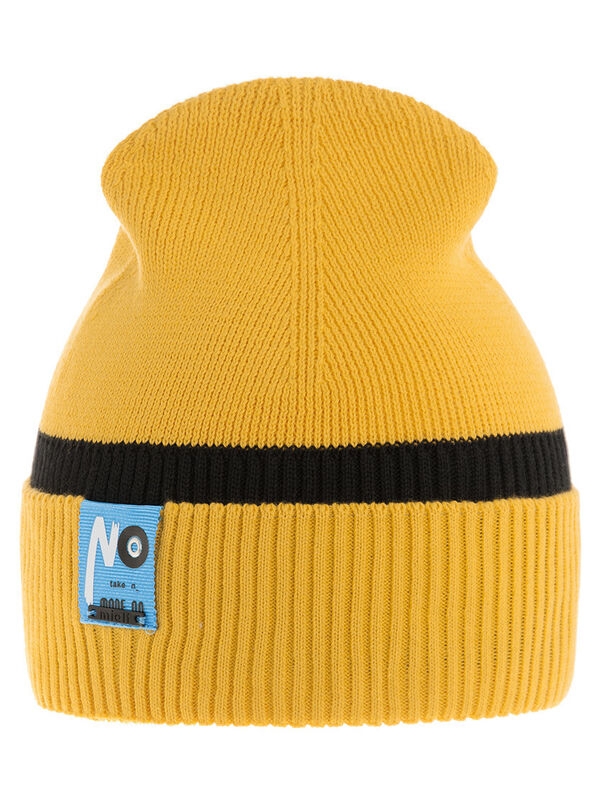 Шапка для мальчика Оникс, Миалт горчичный/черный, весна-осень - Шапки весна-осень