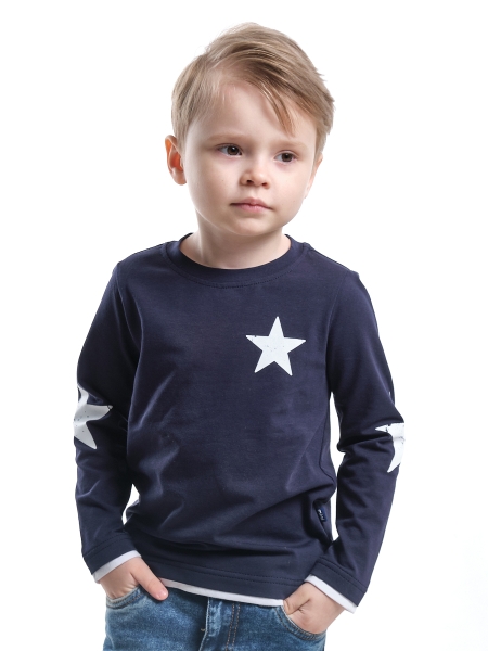 Лонгслив для мальчиков Mini Maxi, модель 0429, цвет темно-синий - Лонгсливы / футболки - дл. рукав