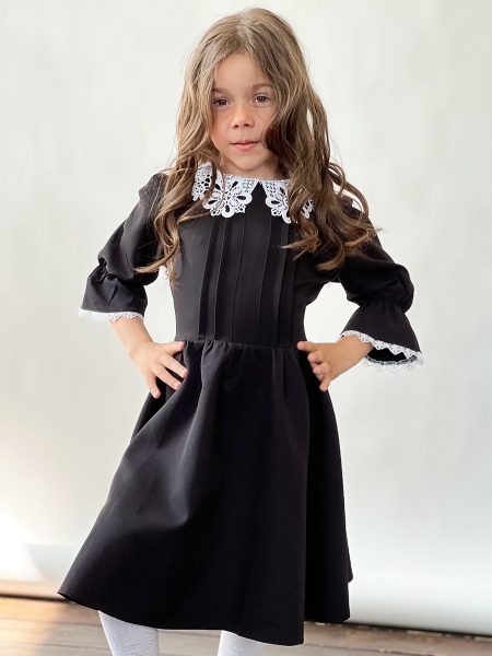 Платье для девочки школьное БУШОН SK16, цвет черный - Платья / сарафаны для школы