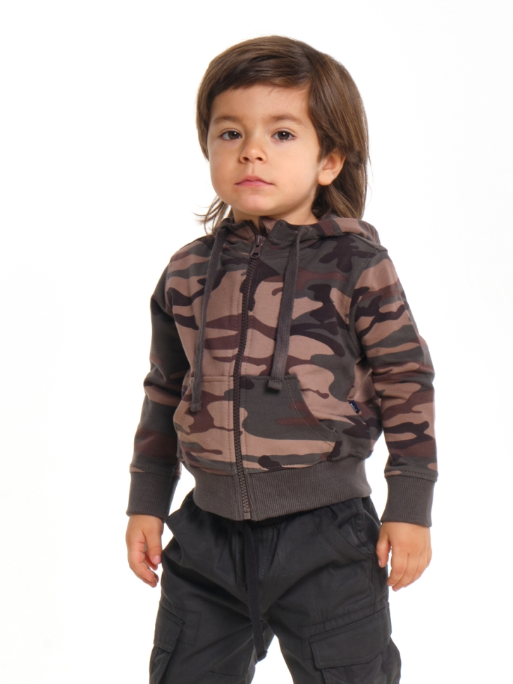 Толстовка для мальчиков Mini Maxi, модель 1035, цвет камуфляж - Куртки олимпийки для мальчиков